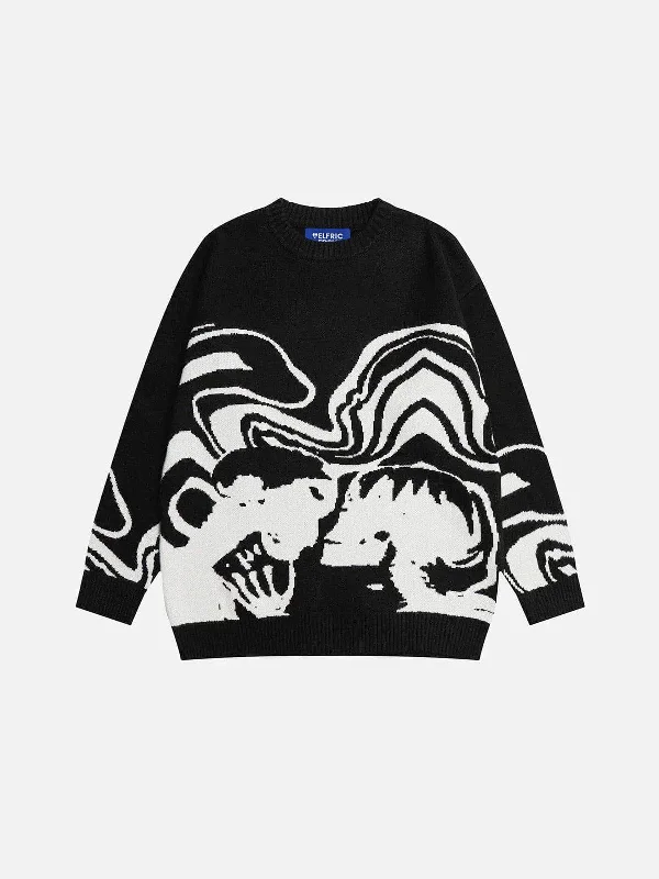 Trending Items Skeleton Portrait Sweater