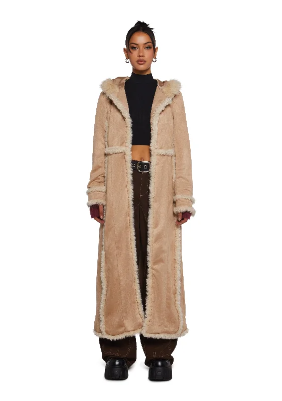 Lightweight Fabric Campus Chill Faux Suede Coat