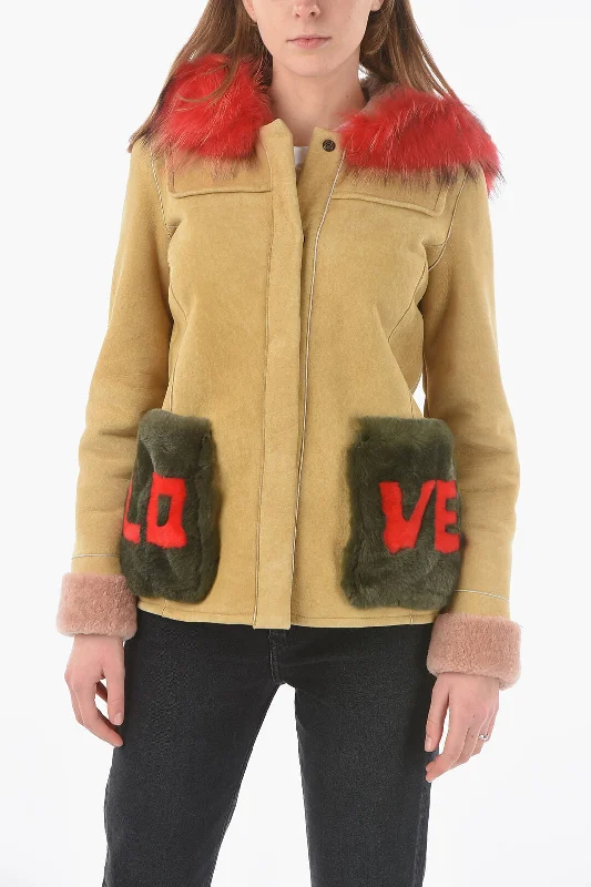 From Casual To Classy History Repeats Shearling Jacket with Real Fur Pockets