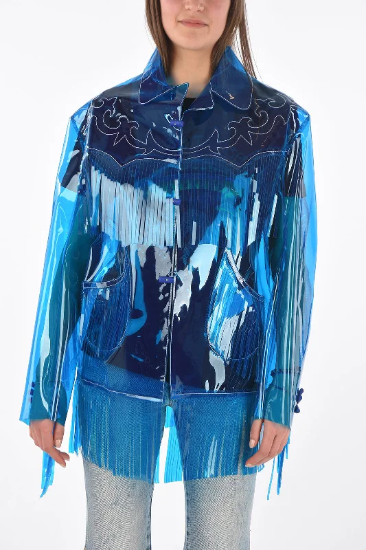 Unleash Your Style Maison Margiela fringed pvc western jacket