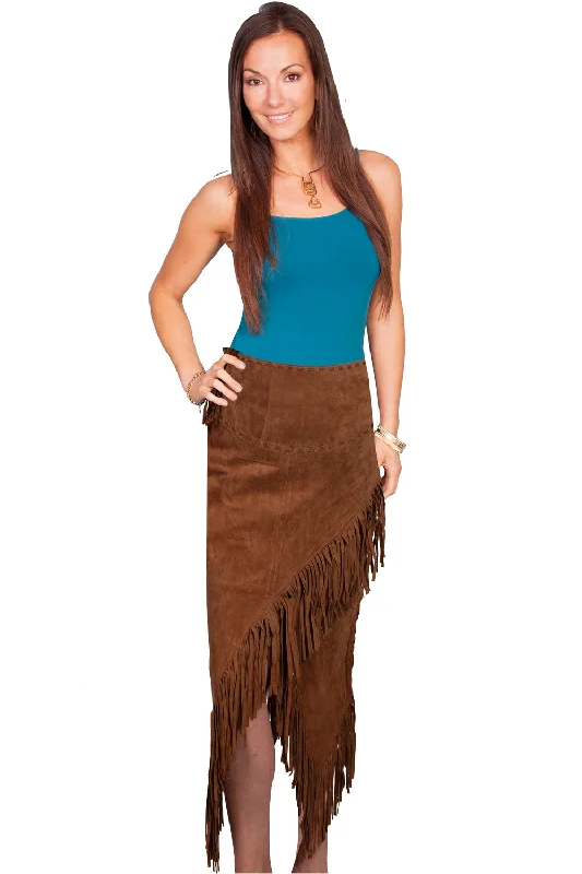 Budget Friendly Scully Womens Cinnamon Suede Long Skirt XS