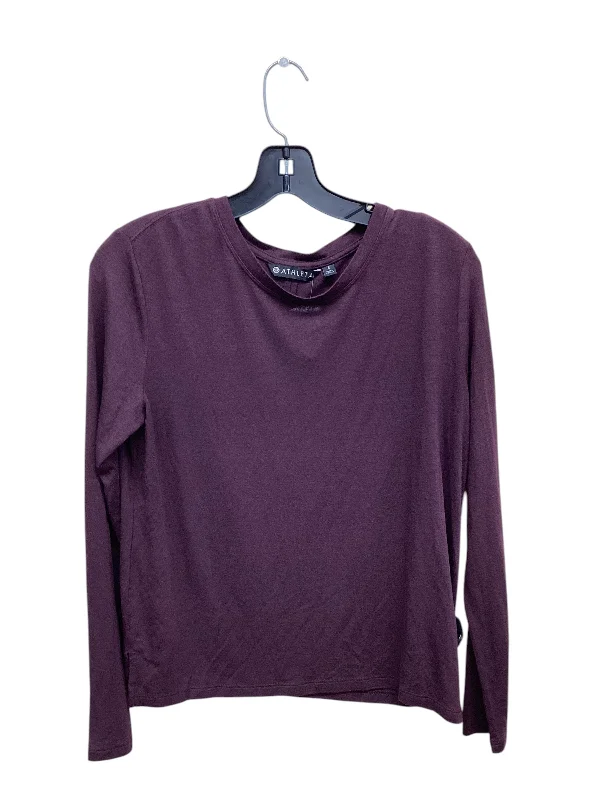 Top Long Sleeve By Athleta In Purple, Size: S