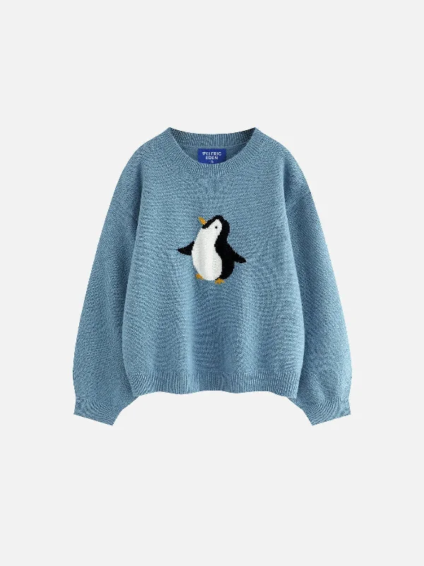 Find Your Unique Flair Aelfric Eden Cute Penguin Cropped Sweater