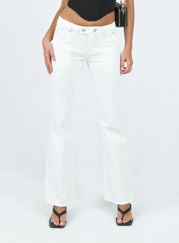 Daily Deals Corso Low Rise Jeans White