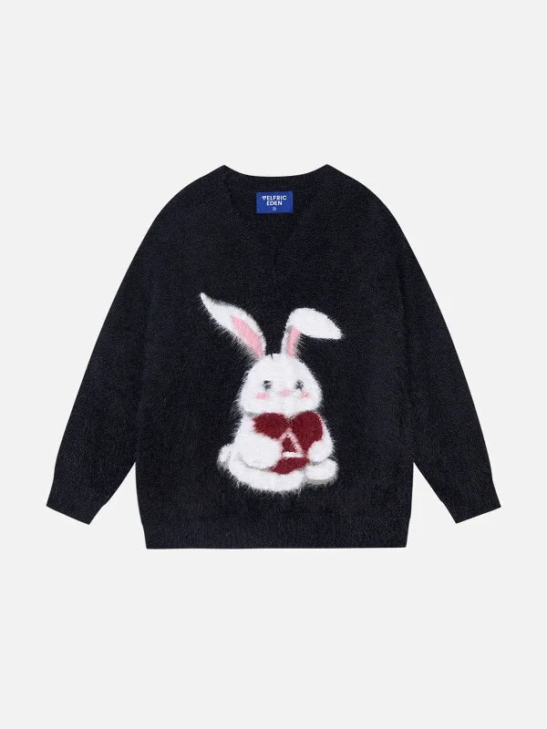 Shop Sale Items Aelfric Eden Rabbit Jacquard V-Neck Sweater