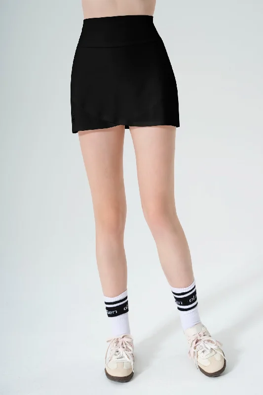 Chic Trends For The Fashion Savvy Racquet Crossover Skirt - Black