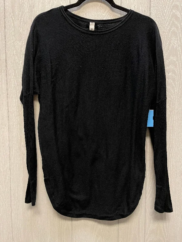 Top Long Sleeve By Lululemon In Black, Size: S