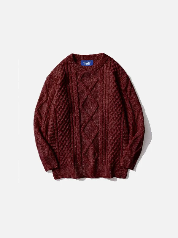 Fashion Forward Outfits Aelfric Eden Retro 90s Burgundy Red Sweater