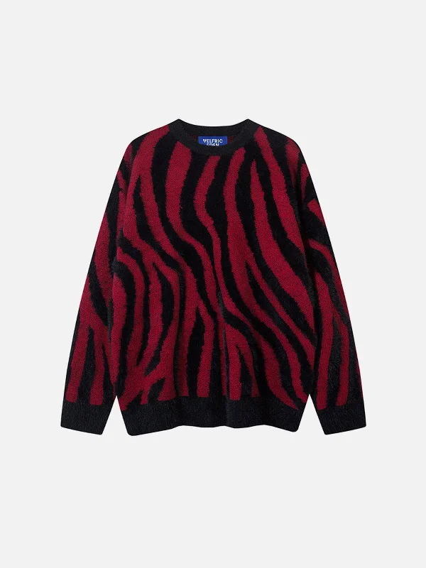 Exclusive Deals Online Aelfric Eden Zebra Pattern Oversized Sweater