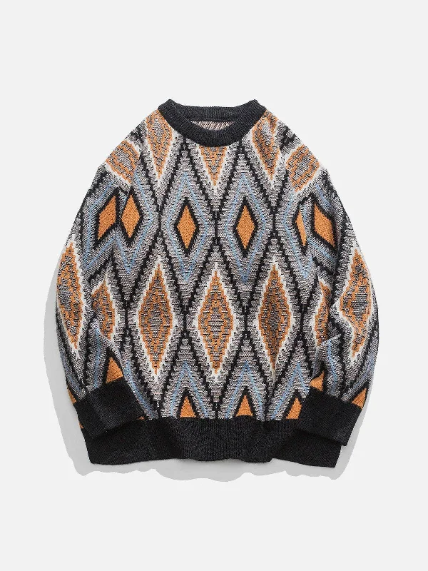 Absurdly Cheap Sale Aelfric Eden Ethnic Style Rhombus Sweater