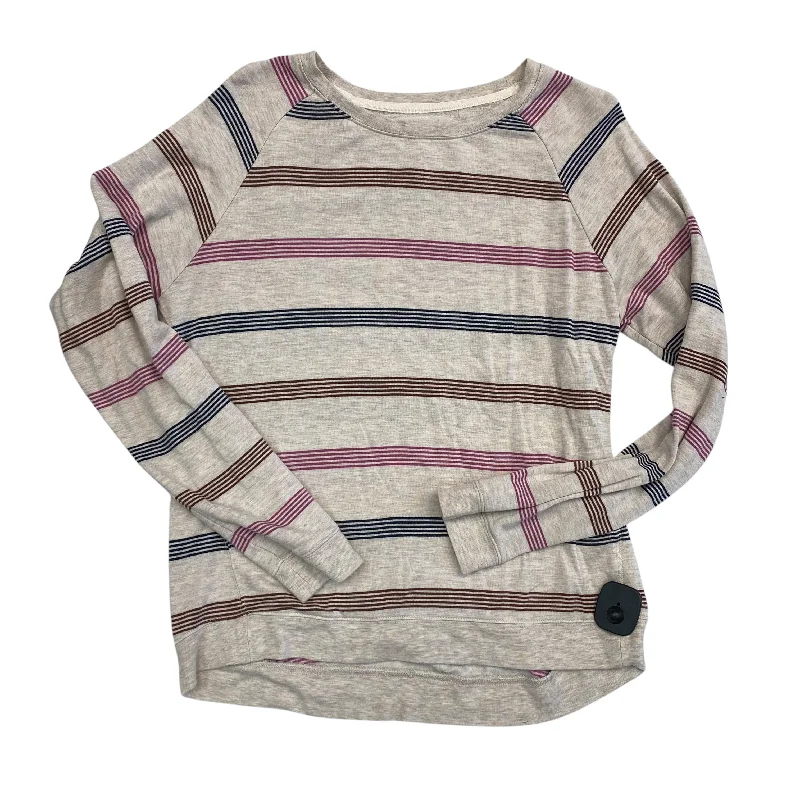 Top Long Sleeve By Thread And Supply In Striped Pattern, Size: S