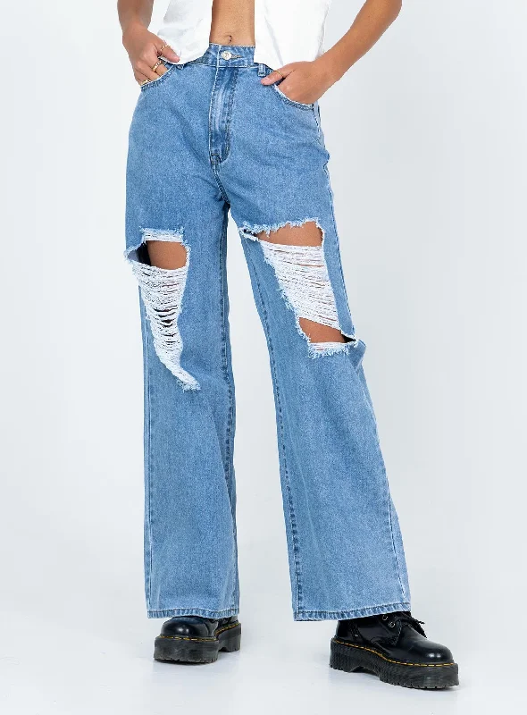 Flash Sale Fever Laguna Wide Leg Denim Jeans