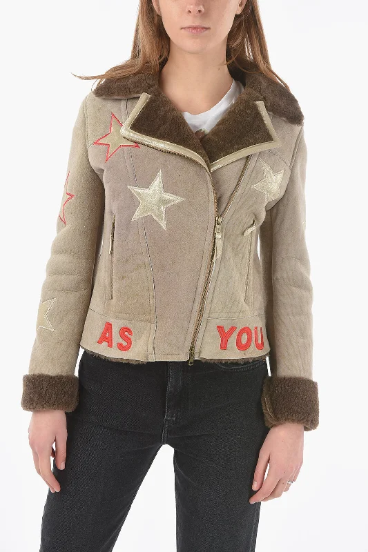 Seize Bargains History Repeats Embroidered Shearling Jacket