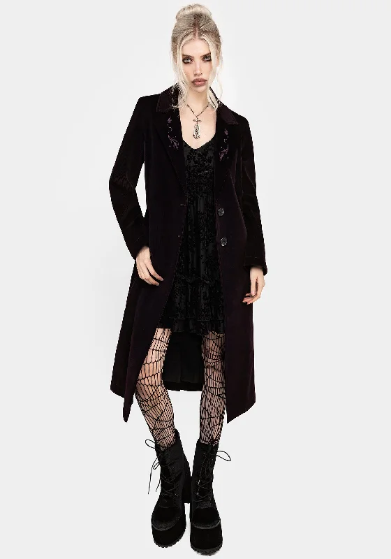 Fashion Deal Dianne Embroidered Duster Coat