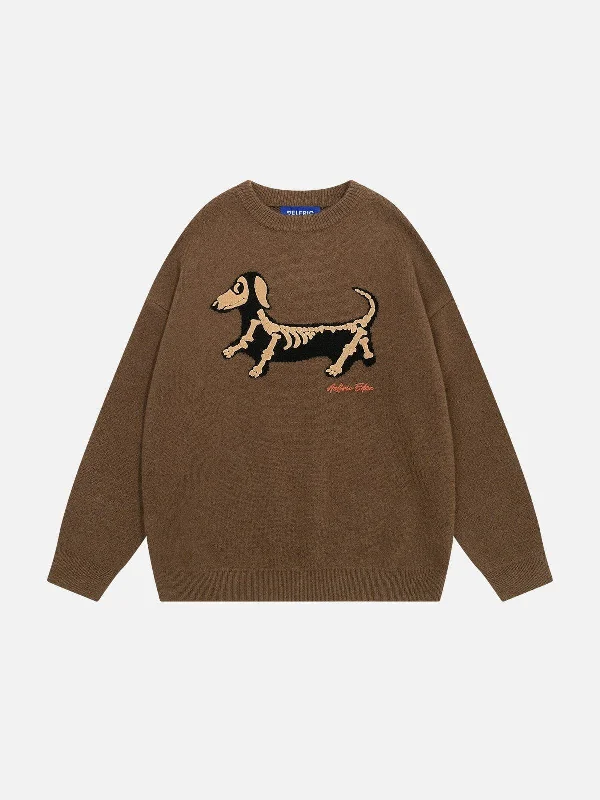 Style Streetwear Aelfric Eden Skeleton Dachshund Sweater