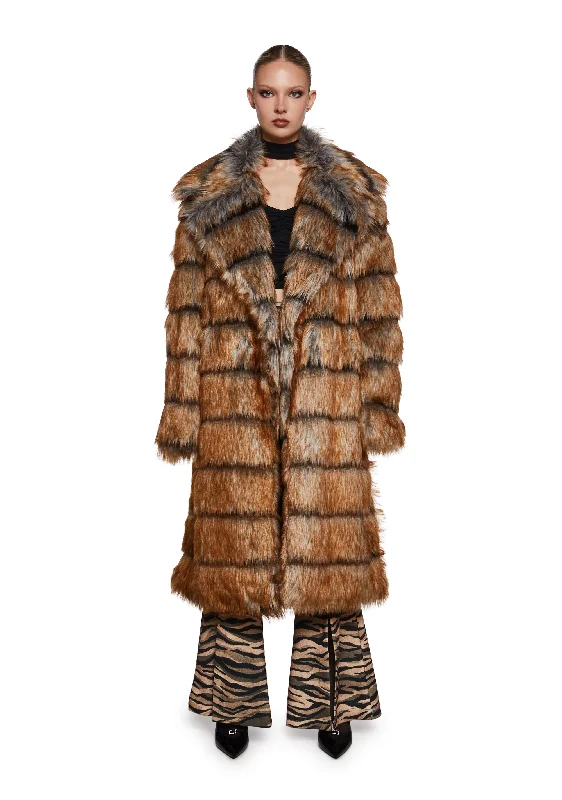 Premium Fashion Poise And Power Faux Fur Coat