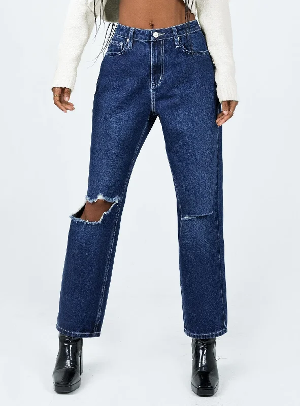 Final Sale Fairmount Straight Leg Jean Dark Wash Denim