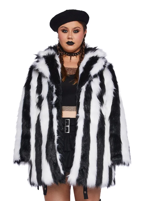 Fashion Sale Plus Wreaking Havoc Faux Fur Coat