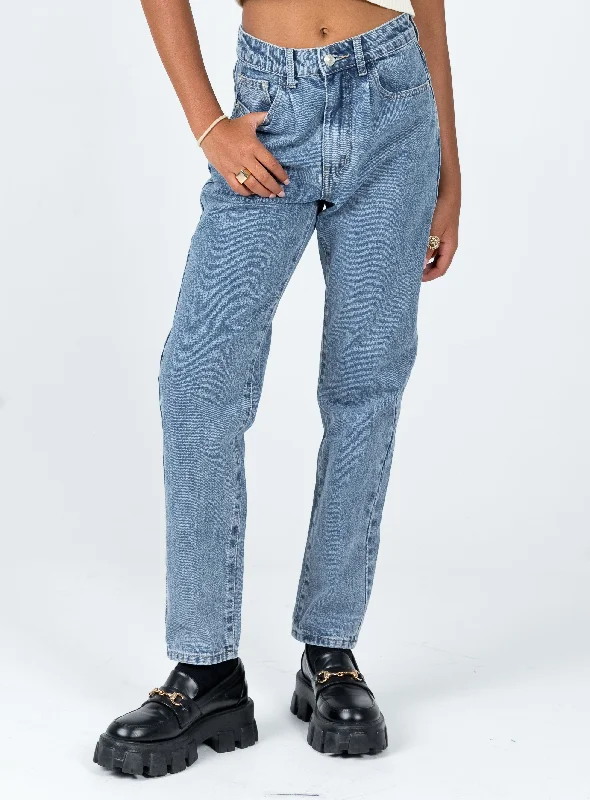 Vintage Inspired Fashion Sale Tulum Straight Leg Denim Jeans