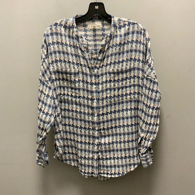 Top Long Sleeve By Loft In Blue, Size: Xs