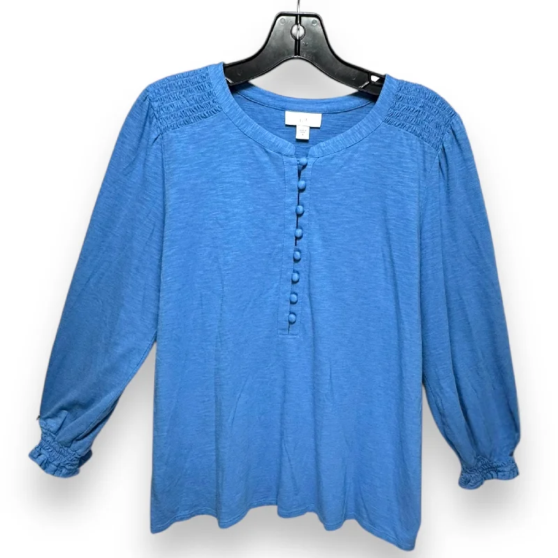 Top Long Sleeve By J. Jill In Blue, Size: M