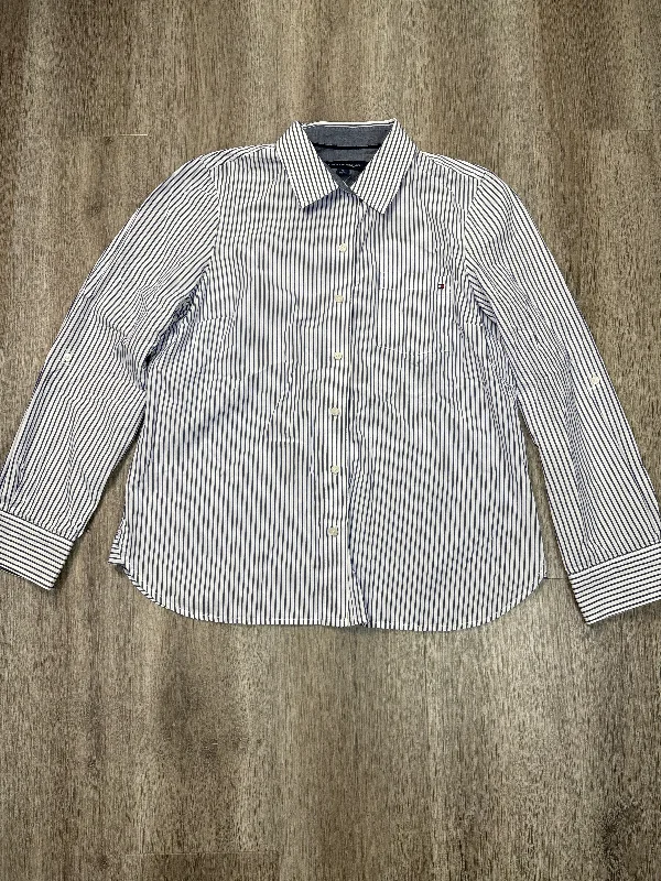 Top Long Sleeve By Tommy Hilfiger In Striped Pattern, Size: M