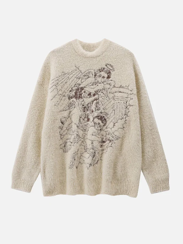 Exclusive Discount Aelfric Eden Angel Graphic Sweater