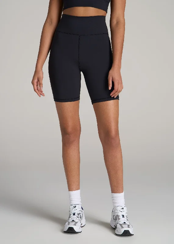 Seasonal Fashion Balance Bike Shorts for Tall Women in Black