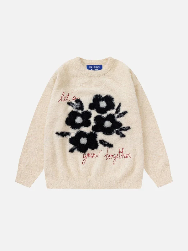 Sophisticated Cut Aelfric Eden Flower Graphic Sweater