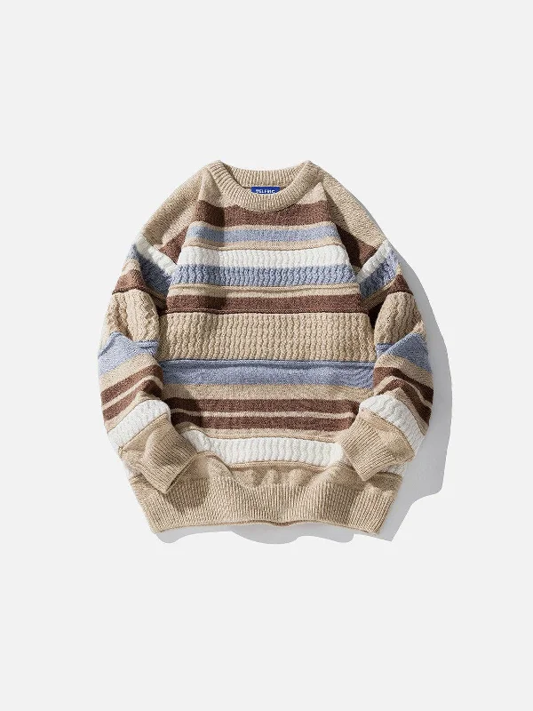 Buy More, Save More Aelfric Eden Stripe Color Blocking Sweater