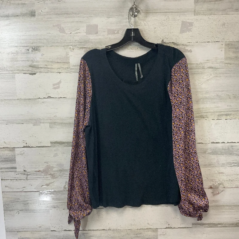 Top Long Sleeve By Anthropologie In Black, Size: Xl