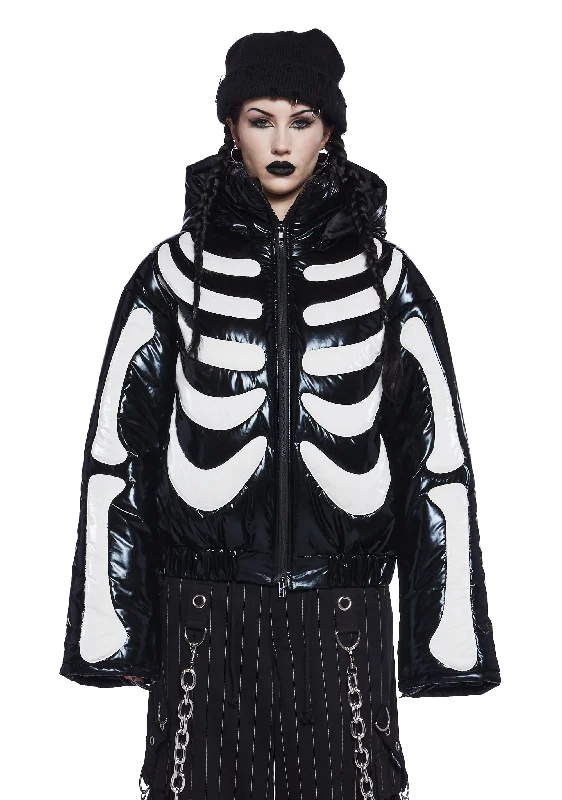 Hot Styles Bone Baddie Puffer Jacket