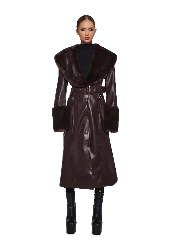 Vibrant Femme Fashion Power Plays Trench Coat