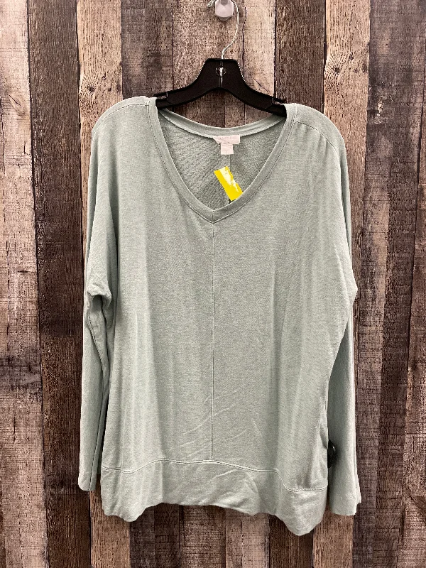 Top Long Sleeve By Loft In Green, Size: L