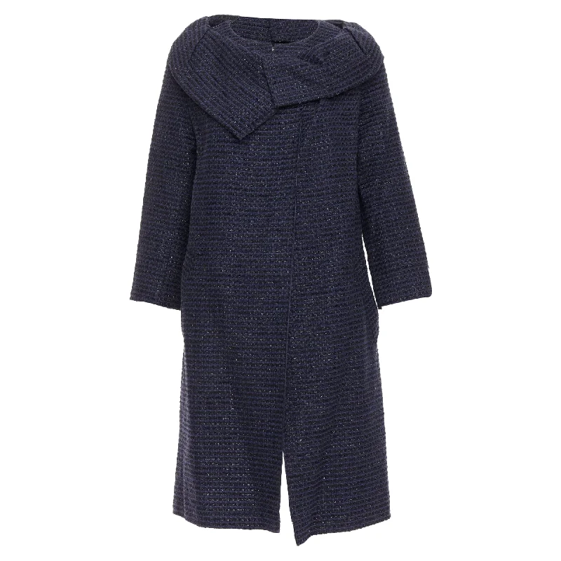 Versatile Outfits Roland Mouret Cotton Blend Tweed Collar Structural Coat