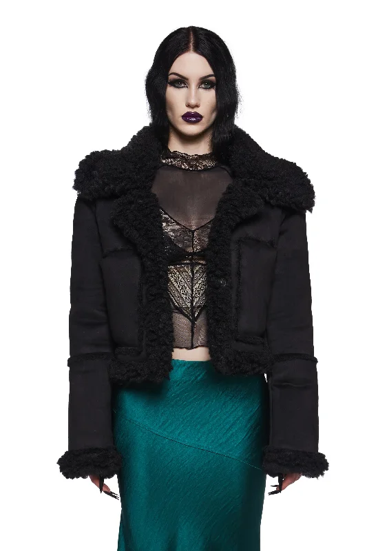 Evening Looks Shrouded Secrets Cropped Coat