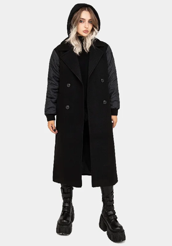 Effortless Grace Prism Longline Bomber Coat