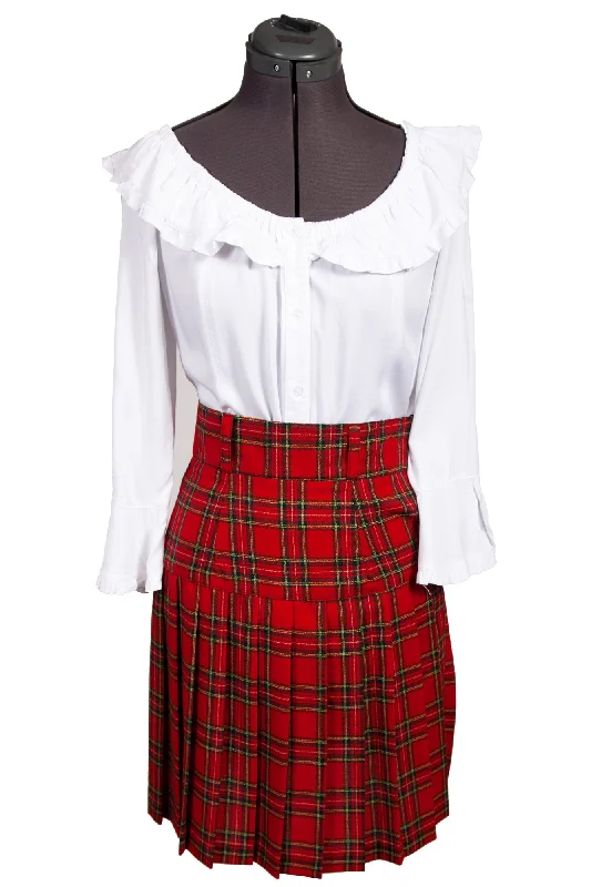 Absurdly Cheap Sale Scully Womens Red 100% Wool Tartan Plaid Skirt