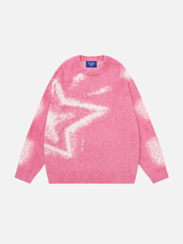 Big Discounts Aelfric Eden Star Graphic Pink Sweater