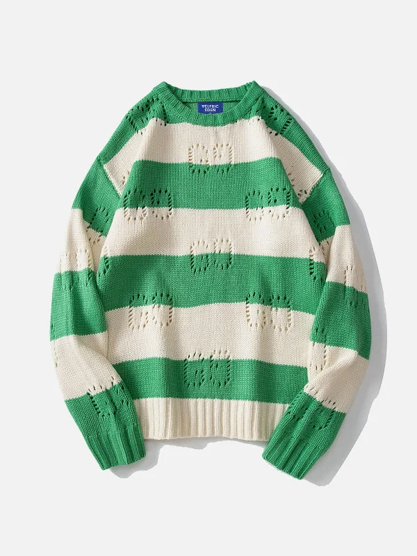 Premium Quality Garments Aelfric Eden Stripe Distressed Sweater