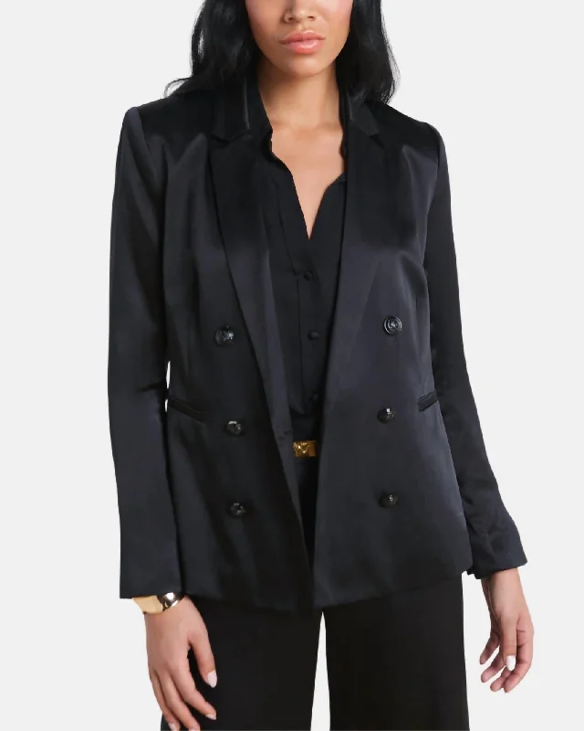 Season Sale Colin Double Breast Blazer In Black