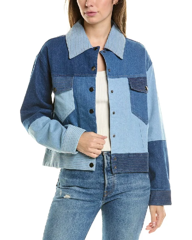 Comfortable Chic Electric Rose Decklyn Patchwork Jacket