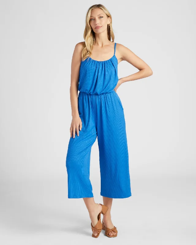 Premium Quality Garments Cropped Spaghetti Strap Jumpsuit