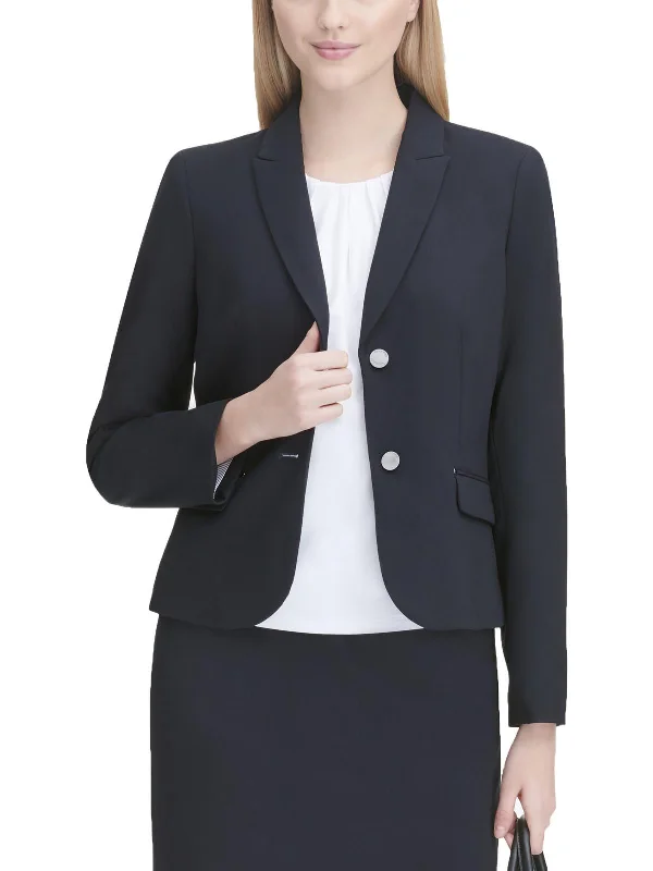 Chic Style, Always In Vogue Womens Lined Long Sleeves Two-Button Blazer