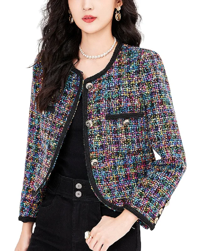 Flowing Silhouette WLZD Wool-Blend Blazer