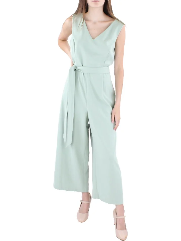 Exquisite Craftsmanship Womens Sleeveless Crop Jumpsuit