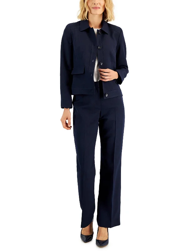 Stylish Looks Petites Womens 2PC Office Pant Suit