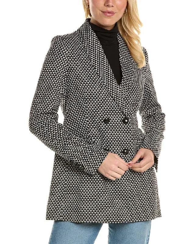 Limited Stock T Tahari Shawl Collar Double-Breasted Blazer