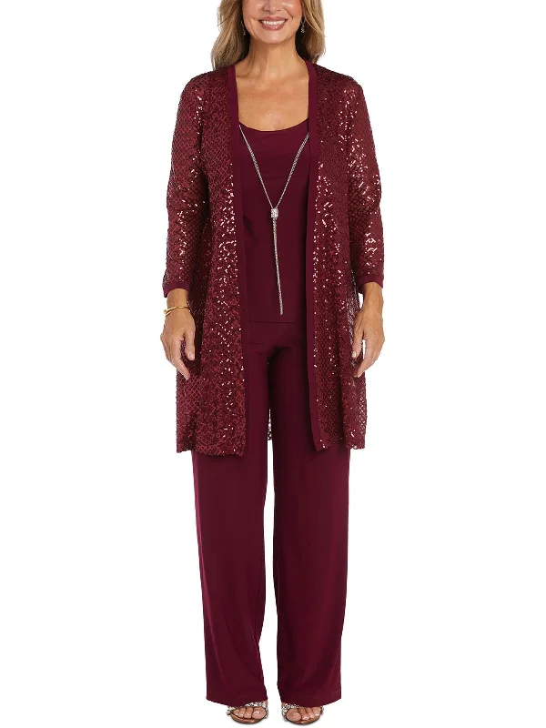 Trendsetting Threads Womens Mesh 4PC Pant Suit