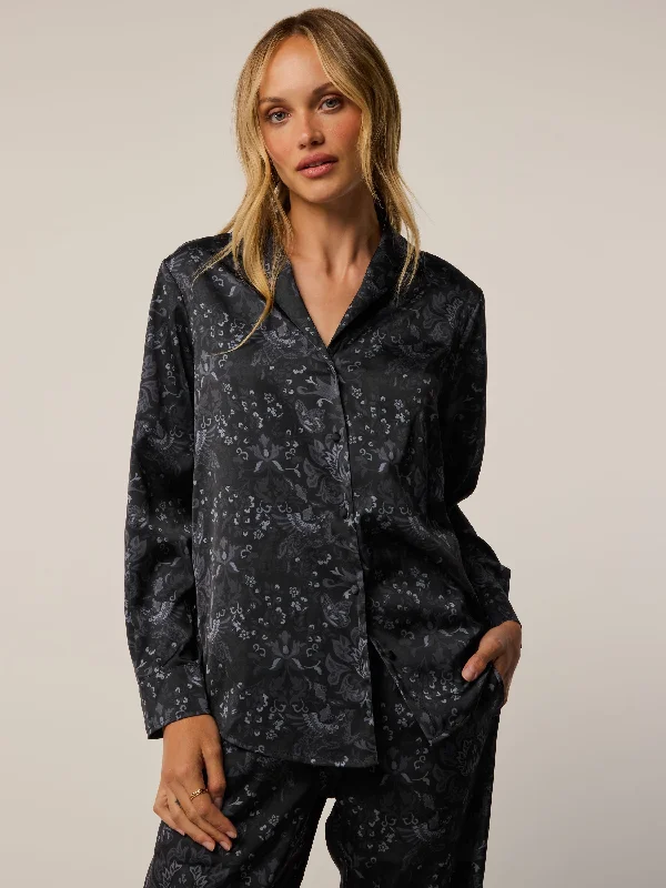 Vibrant Prints Winged Wolf Eris Button Down